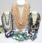 VINTAGE TO NOW FASHION/COSTUME JEWELRY NECKLACE LOT, ASSORTED MATERIALS