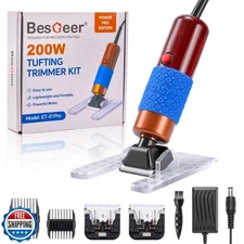 BESGEER 200W Carpet Trimmer with Optimized Shearing Guide, Rug Shears Carpet 