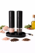 Electric Salt & Pepper Grinder Set Mills Adjustable Coarseness UK