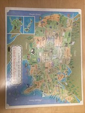 VINTAGE 1968 Mattel United States of America 11x14 Picture Map Puzzle
