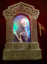 Spooky Village Animated Grave Stone Lights And Sounds Anamatronic BRAND NEW 12"