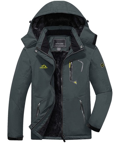 Men's Ski Snowboard Jacket Outdoor Work Winter Warm Coat Waterproof Hooded Coats