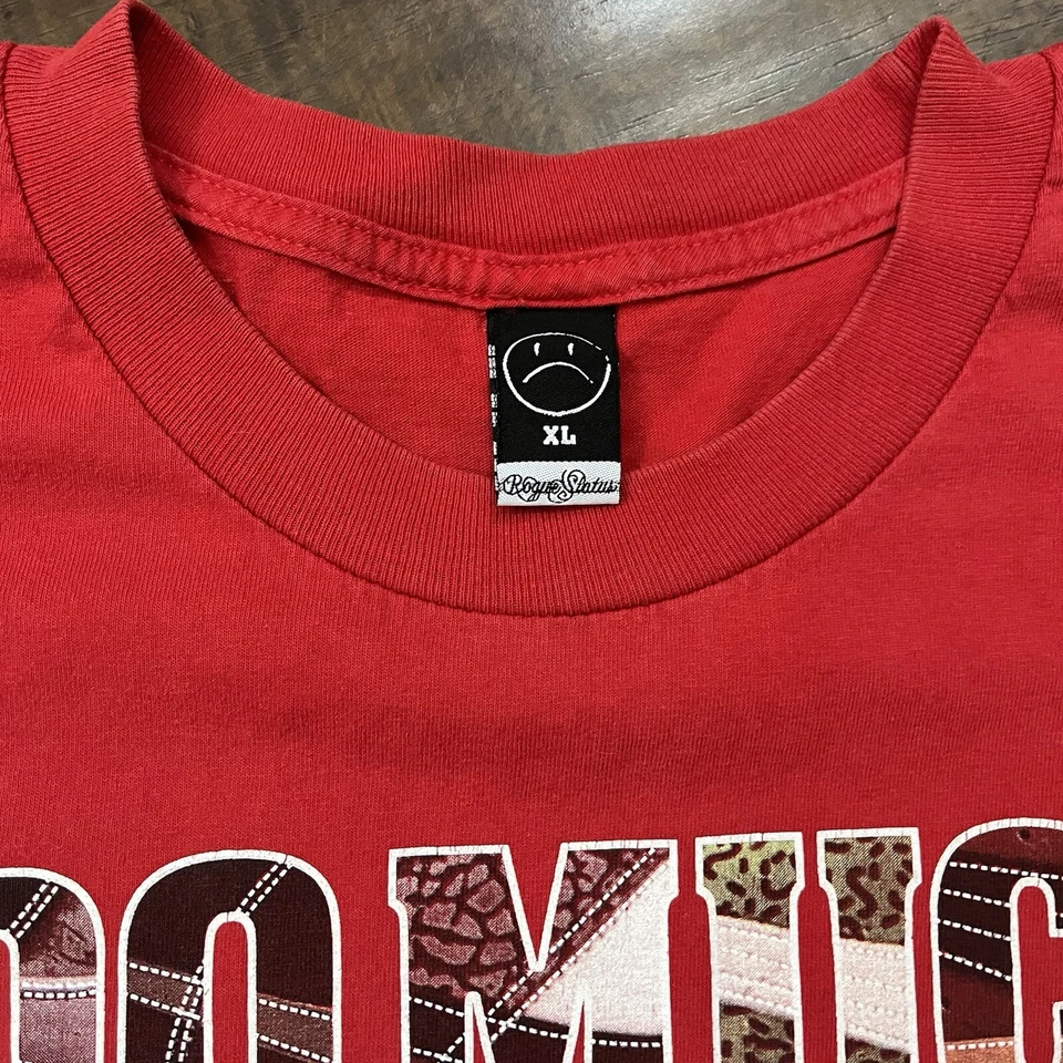 Рубашка Rogue Status мужская размер XL Red Gun Show Rob Dyrdek Y2K Travis Barker винтажная коньковая - Изображение 3 из 4