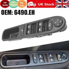 For Peugeot 207 Right Driver Side Door Window Power Control Switch 6490.EH Black