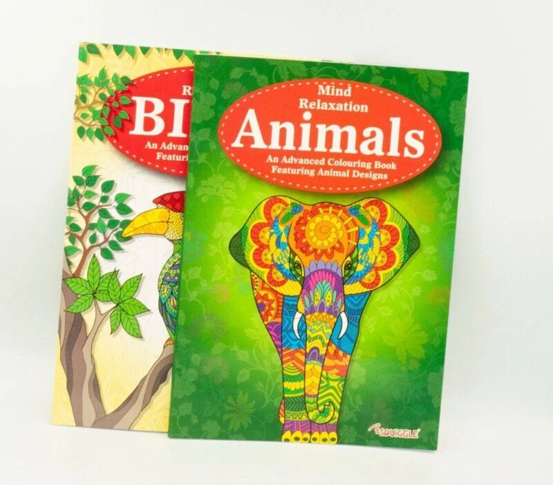 2x Mind Relaxing Colouring Book Books Kids - Adult Stress Relief Colour Therapy  - Image 3 of 4