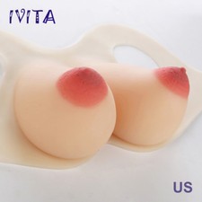 Big Nipple Vest Full Silicone Breast Forms Transgender F Cup Boobs Crossdresser