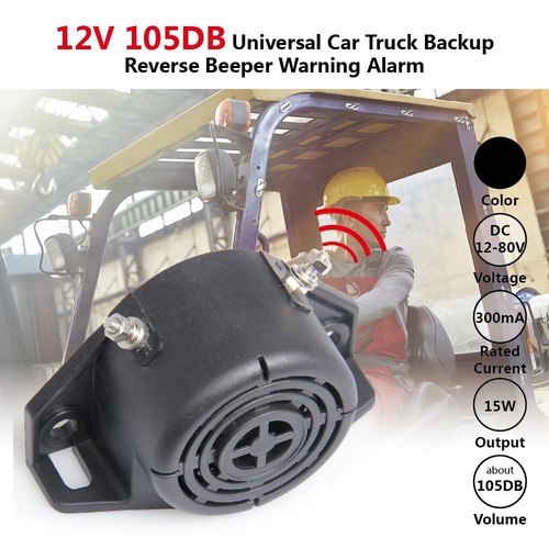 12V DC Back-up Warning Alarm 105DB Reverse Beeper Horn For Car Pickup Van Truck - Picture 3 of 12