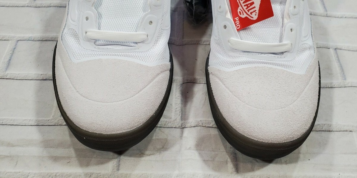 Vans Ave Pro White Smoke 721356 Skateboard Shoes Men Vans Off The Wall AVE Pro Skateboard Shoe White Smoke MENS 5  main image 2