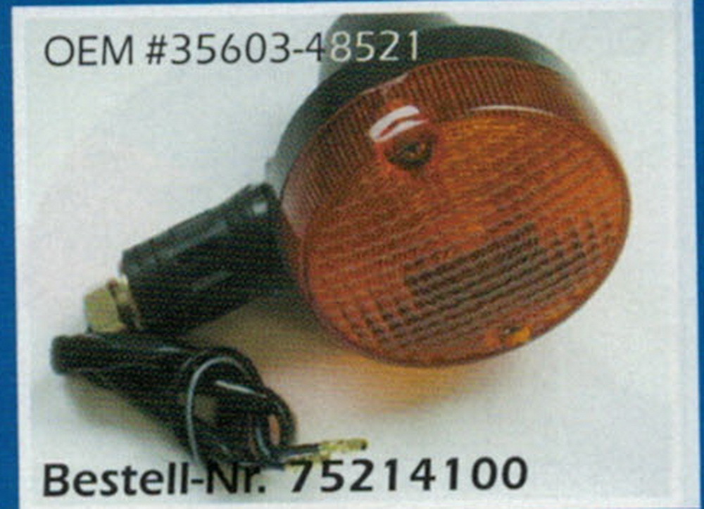 Clignotant pour Suzuki TS 50 XK-P idéal pour la rénovation de moto ancienne en plastique noir