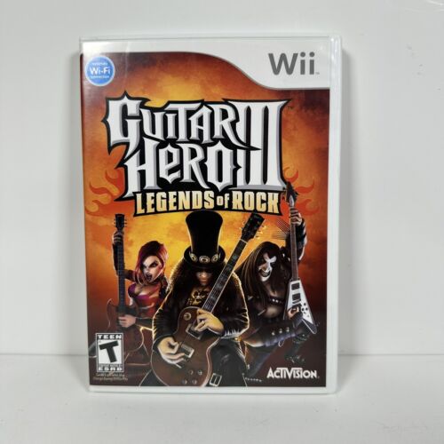 Guitar Hero III 3 Legends of Rock Nintendo Wii - Complete CIB Fast Free Shipping - Afbeelding 1 van 4