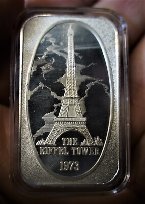 The Eiffell Tower 1973 US Silver Corp 1 Troy oz .999 fine silver