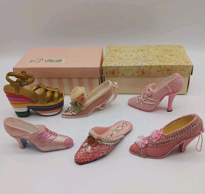 Fun Resin Decorative Shoe Assortment of 6 Heels Slippers Sandle