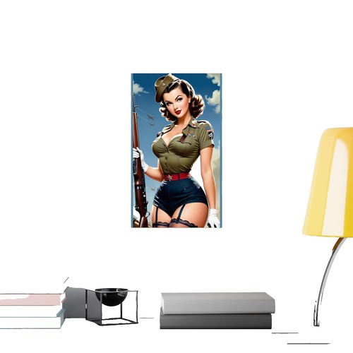 Affiche Vintage Pin-up Années 50 - Reproduction A4, A3, A2 Ou A1, Style Rétro