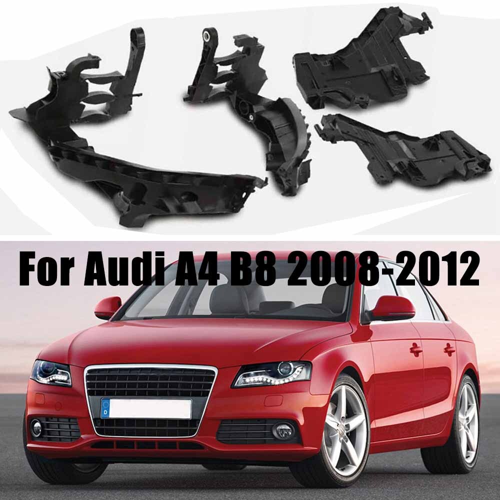Audi A4 B8 S4 Headlight Mount Bracket Support Base Plate Set Fits For 2008-2012