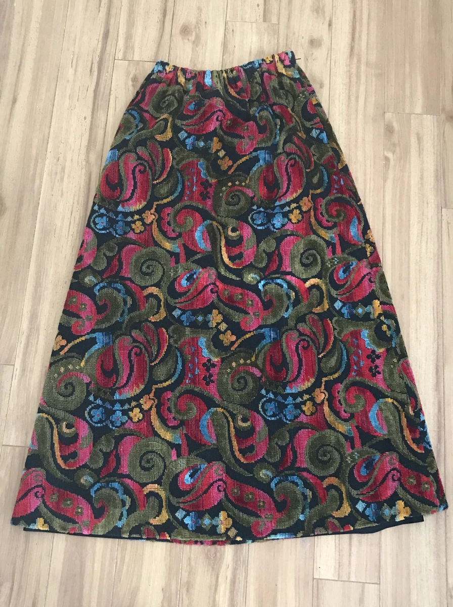 Vintage Beverly Paige Carpet Skirt Size 12 Multi Colored AWESOME | eBay