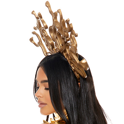 Medusa Gold Snake Headband Serpent Headpiece Plastic Costume  display picture 1