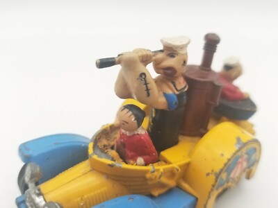 Corgi Comics Popeye Paddle-Wagon (1967/69) - Die-cast Métal - Pièces Manquantes - Vintage