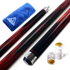 CUESOUL SOOCOO Series 58" 19oz Maple Pool Cue 11.5/12.75mm Cue Tip-Black