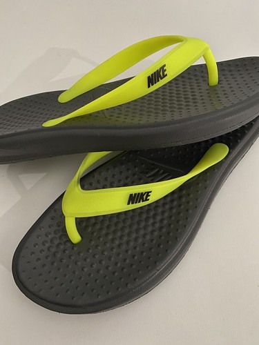 nike neon slippers