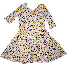 Dot Dot Smile Girls 8 10 Brown Pink Black Triangle Pattern Ballerina Twirl Dress