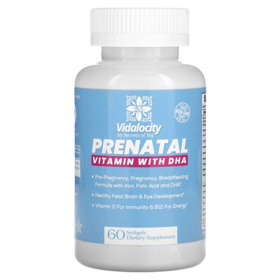 Vidalocity, Prenatal Vitamin With DHA, 60 Softgels