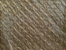 GOLD BEADED 100% SILK FABRIC REMNANT 3 mtrs NEW
