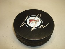 Christian Dvorak Signed Arizona Coyotes Hockey Puck Autographed 1A