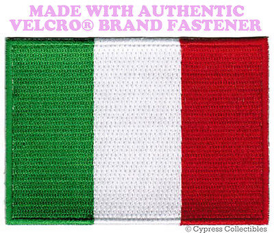 ITALY FLAG PATCH With VELCRO® Brand Fastener ITALIAN EMBLEM ITALIA TOPPA #1 