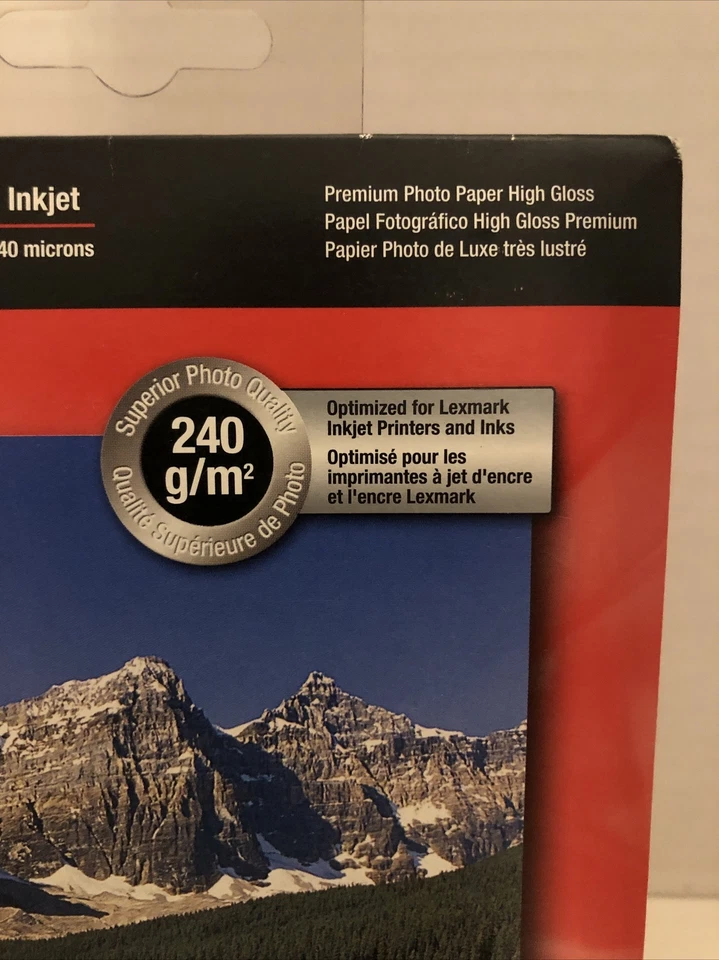 2 Sealed Package Lexmark Premium Photo Paper High Gloss 4" x 6" Inkjet 20 Sheets - Image 3 of 4
