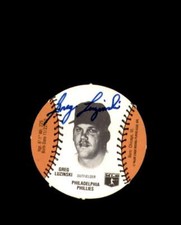 Greg Luzinski Signed 1976 Burgerini Disc Mini Philadelphia Phillies Autograph