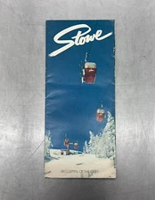 STOWE 1975-76 Ski Brochure Trail Map VERMONT Resort Souvenir ARTIST: RC SWANSON