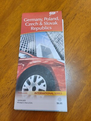 AAA GERMANY POLAND CZECH SLOVAK INTERNATIONAL MAP  Map AAA Road Tour Map NEW