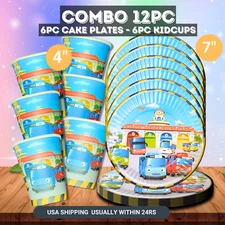 TAYO bus plate birthday party supplies favor centerpiece decoration event theme