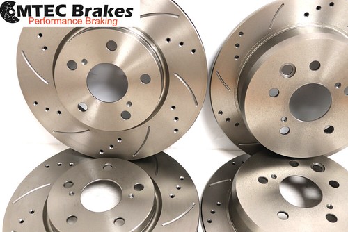 Discos de freno delanteros perforados y ranurados BMW E36 M3 cupé berlina y pastillas Mintex - Imagen 6 de 8