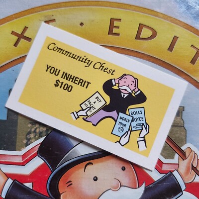 Monopoly Deluxe Edition 1996 Replacement You Inherit Community Chest Card