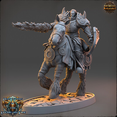 Flame Knight Duke Drakon | DayBreak Miniatures | Compatible with D&D/AOS