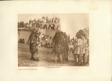 1921 Original Photogravure | Snake Dancer and Hugger | Edward Curtis