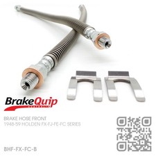 BRAKEQUIP BRAKE HOSE FRONT KIT w/SPRING [HOLDEN FX-FJ-FE-FC SEDAN/UTE/VAN]