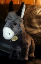 AURORA MIYONI Stuffed Plush Toy DONKEY FOAL Gray Animal Soft 26285, with Tag