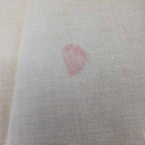 Vintage Embroidered Cross Stitch Flower Bouquet Linen Tablecloth Crocheted Edge - Picture 6 of 6