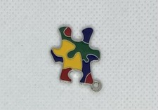 Autism Awareness Jigsaw Puzzle Piece Dangle Charm For Bracelet Necklace