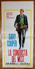 Film La conquista del West locandina Gary Cooper Jean Arthur Cecil De Mille