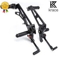 Black Rearsets Footpeg Pedal Rear Set For Honda MSX125 Grom 2021 2022 2023-2025