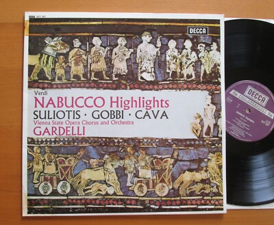 SET 367 Verdi Nabucco Highlights Suliotis Gobbi Gardelli Decca Holland + booklet