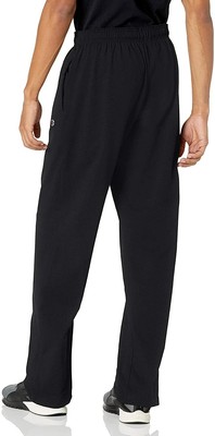champion men's lightweight open bottom jersey pant