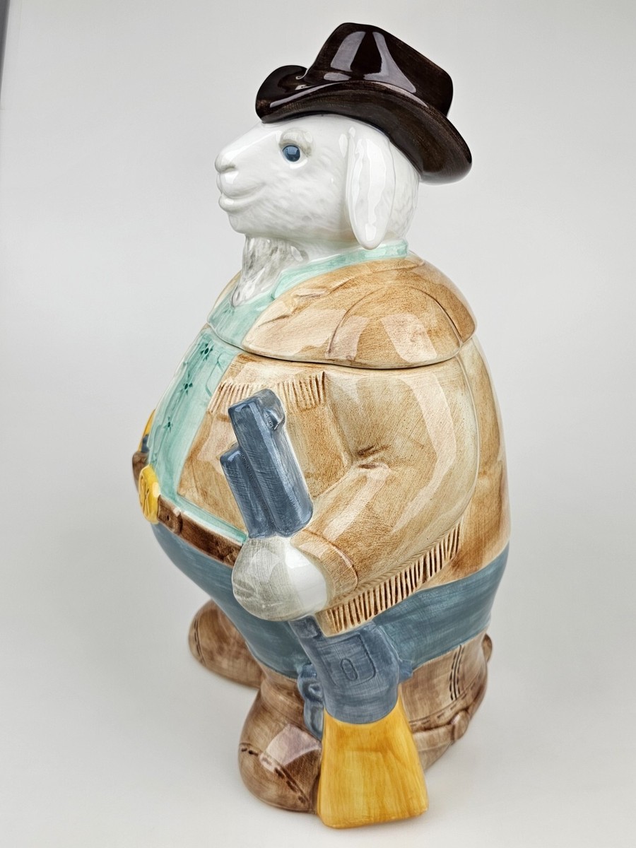 Sundance Kid Billy Goat Cowboy Western SK Cookie Jar Container H