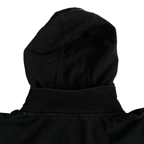 BCBGMAXAZRIA Women’s Hoodie Black Rhinestone Butterfly Full Zip Size Medium Y2K - Picture 6 of 14