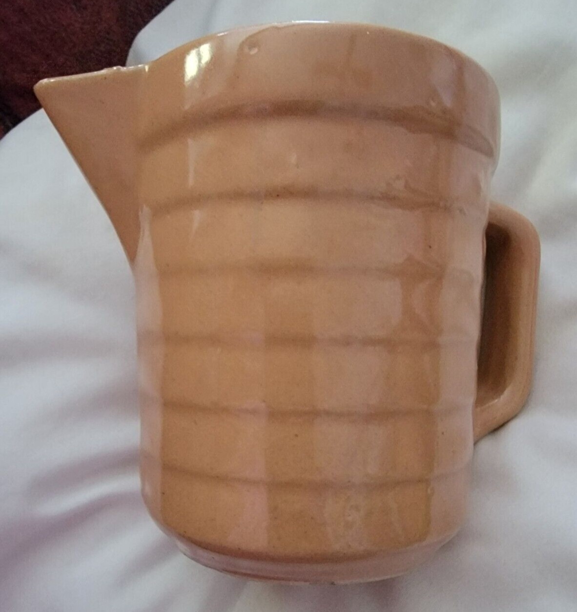 RARE Vintage Stoneware Advertising Pitcher Kiester Food Market Fairway