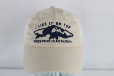 Vintage 90s Spell Out I Like It On Top Pikes Peak Mountain Cotton Dad Hat Cap