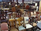 55577 SET OF 4 LEATHER? BERGERE OFFICE DINING CHAIR S   ARMCHAIR S — photo 10